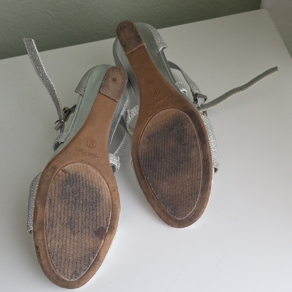 Silver Strappy High Heel Sandals - Picture 6 of 6